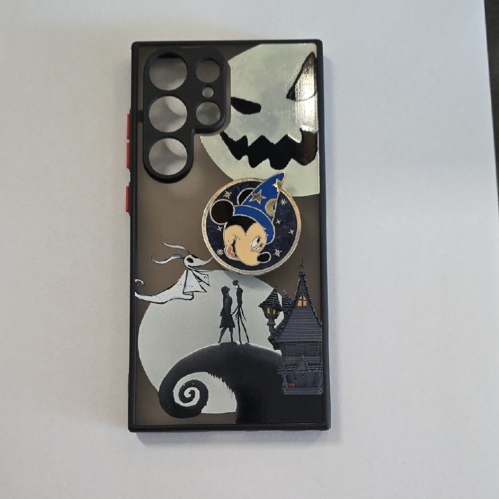 Disney Black and White Phone Case with Mickey and Jack Skellington